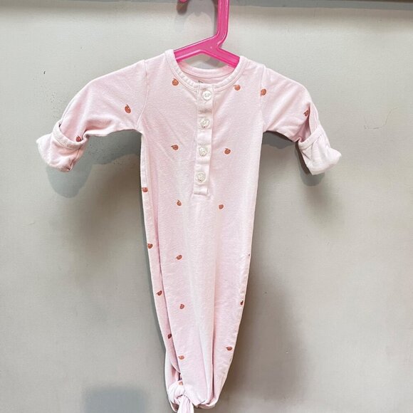 Kate Quinn Little Liam Baby Sleep Gown With Button Front & Knot Bottom 0-3 Month - Picture 1 of 4